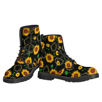 Sunflower Polygonal Pattern Print Backpack