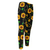 Sunflower Polygonal Pattern Print Men's Compression Pants