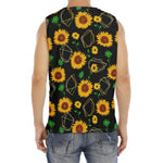 Sunflower Polygonal Pattern Print Men's Fitness Tank Top