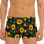 Sunflower Polygonal Pattern Print Men's Short Boxer Briefs