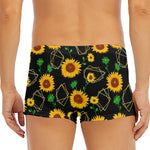 Sunflower Polygonal Pattern Print Men's Short Boxer Briefs
