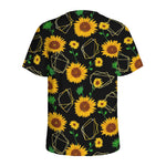 Sunflower Polygonal Pattern Print Men's Sports T-Shirt