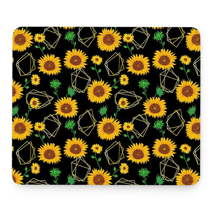 Sunflower Polygonal Pattern Print Mouse Pad