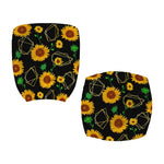 Sunflower Polygonal Pattern Print Office Chair Cover