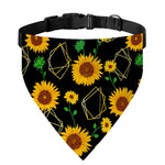 Sunflower Polygonal Pattern Print Over The Collar Dog Bandana