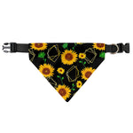 Sunflower Polygonal Pattern Print Over The Collar Dog Bandana