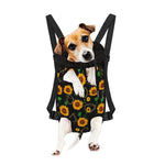 Sunflower Polygonal Pattern Print Pet Carrier Backpack