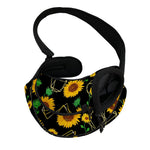 Sunflower Polygonal Pattern Print Pet Sling Carrier