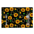 Sunflower Polygonal Pattern Print Placemat