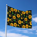 Sunflower Polygonal Pattern Print Polyester Flag