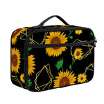 Sunflower Polygonal Pattern Print Portable Lunch Bag