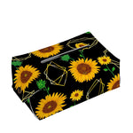 Sunflower Polygonal Pattern Print Rectangle Tissue Box Cover