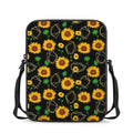 Sunflower Polygonal Pattern Print Rectangular Crossbody Bag