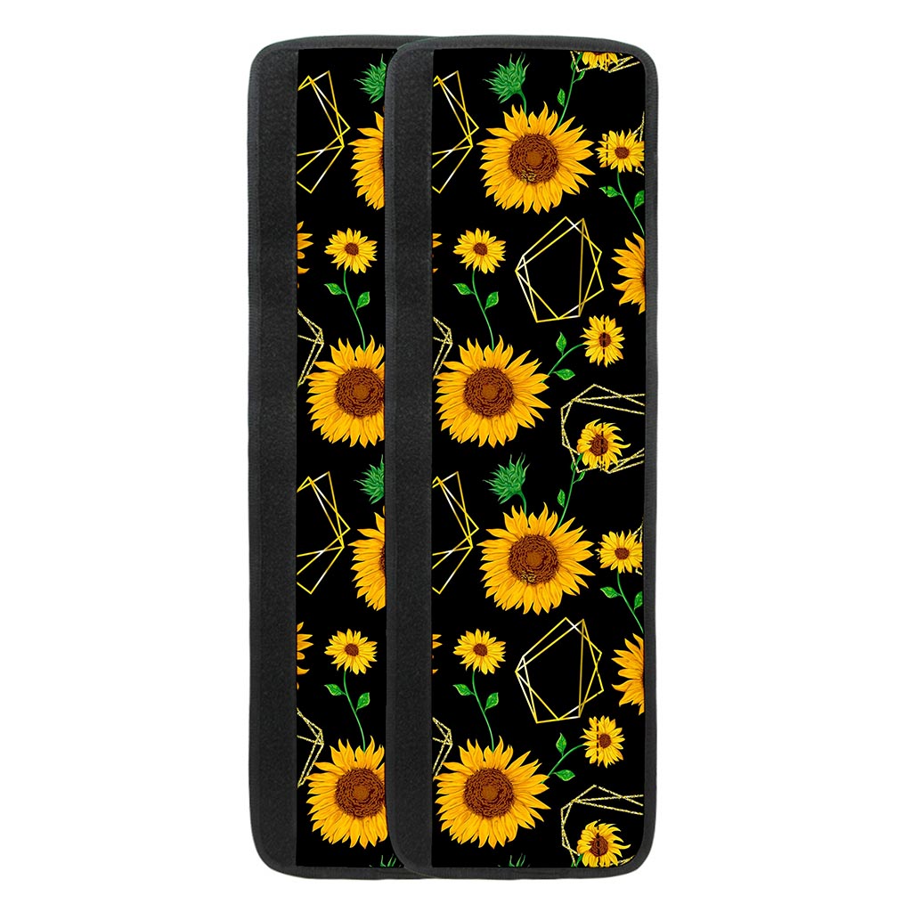 Sunflower Polygonal Pattern Print Refrigerator Handle Covers