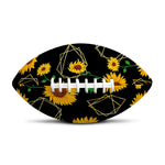 Sunflower Polygonal Pattern Print Rugby Ball