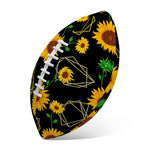 Sunflower Polygonal Pattern Print Rugby Ball