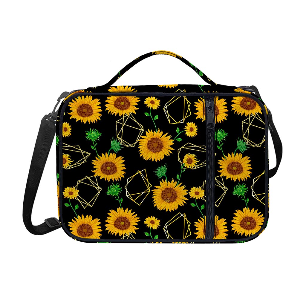 Sunflower Polygonal Pattern Print Shoulder Strap Bible Bag