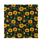 Sunflower Polygonal Pattern Print Silk Bandana