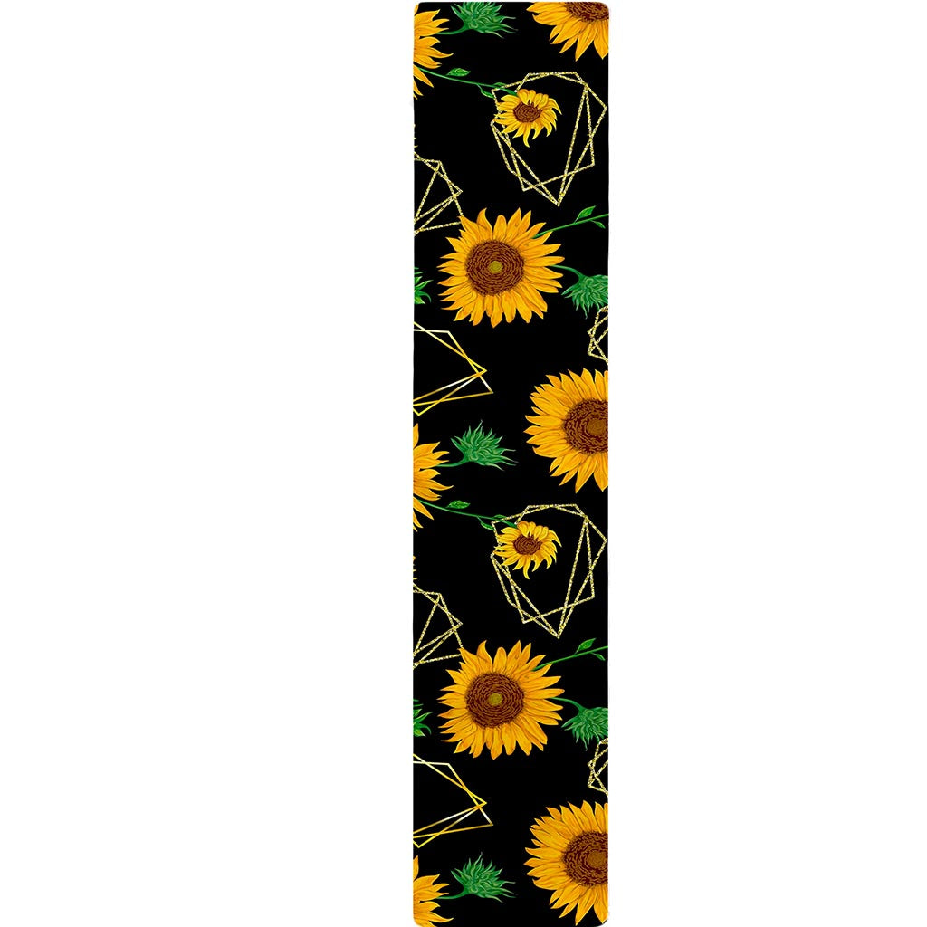 Sunflower Polygonal Pattern Print Table Runner