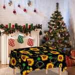 Sunflower Polygonal Pattern Print Tablecloth