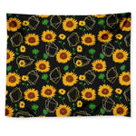 Sunflower Polygonal Pattern Print Tapestry