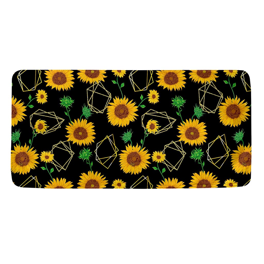 Sunflower Polygonal Pattern Print Towel