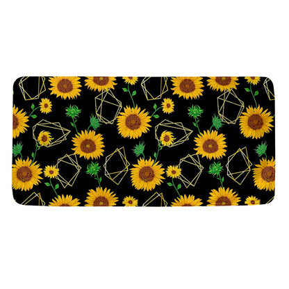 Sunflower Polygonal Pattern Print Towel