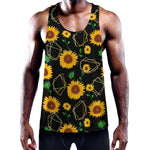 Sunflower Polygonal Pattern Print Training Tank Top