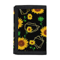 Sunflower Polygonal Pattern Print Trifold Wallet