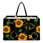 Sunflower Polygonal Pattern Print Utility Tote Bag