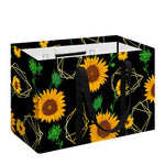 Sunflower Polygonal Pattern Print Utility Tote Bag