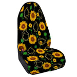 Sunflower Polygonal Pattern Print Waterproof Car Seat Cover