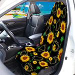 Sunflower Polygonal Pattern Print Waterproof Car Seat Cover
