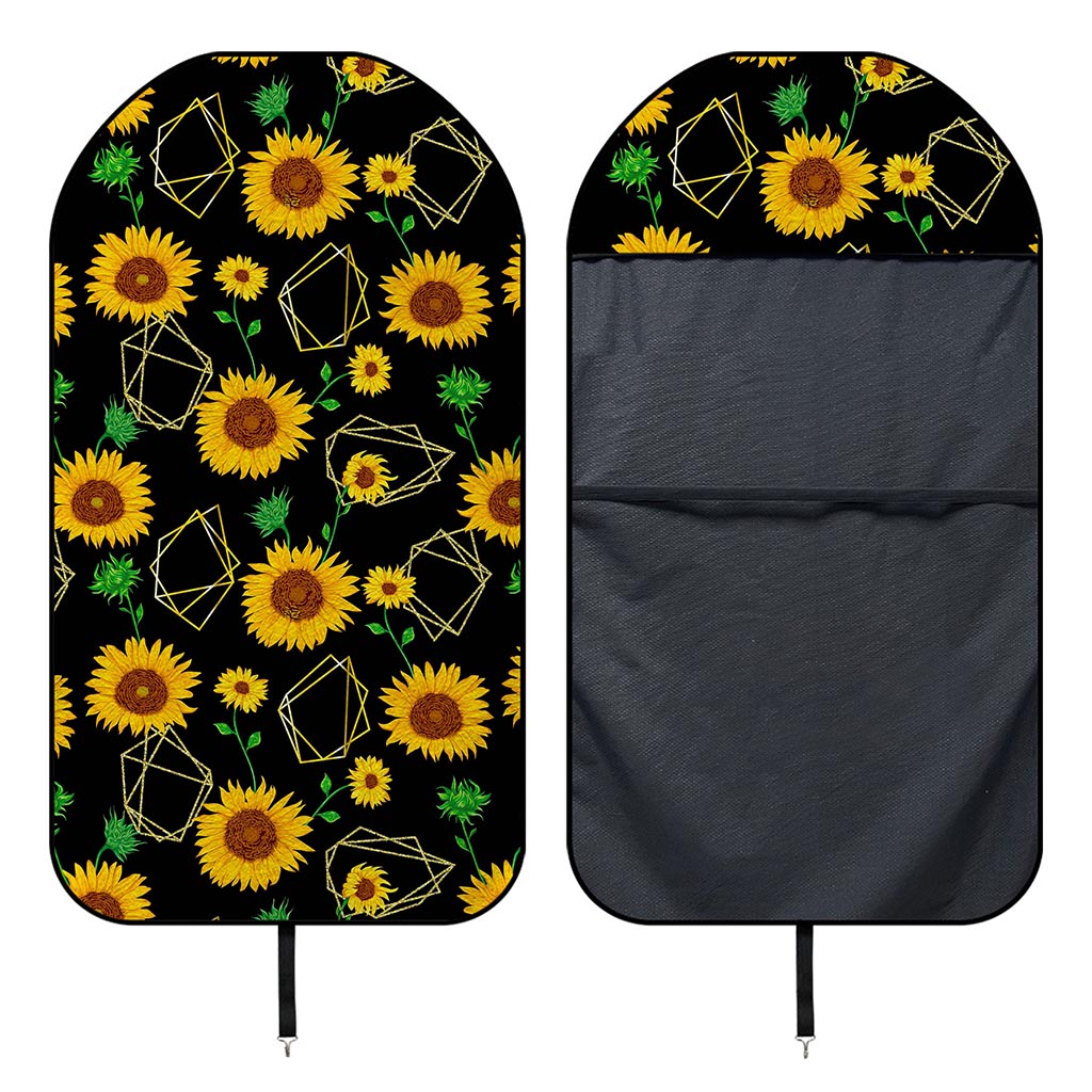 Sunflower Polygonal Pattern Print Waterproof Car Seat Cover