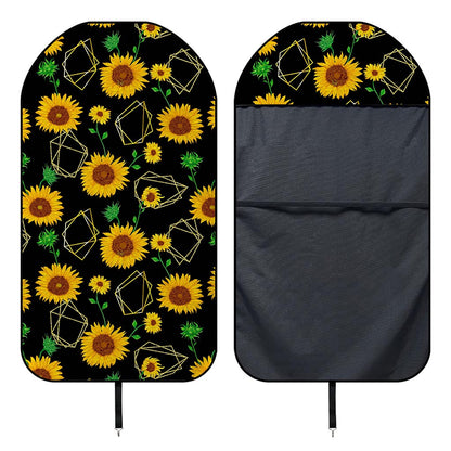Sunflower Polygonal Pattern Print Waterproof Car Seat Cover