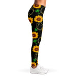 Sunflower Polygonal Pattern Print Women's Leggings