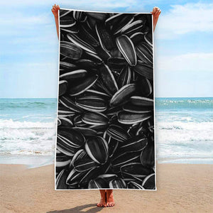 Sunflower Seeds Print Beach Towel