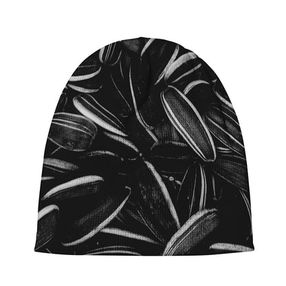 Sunflower Seeds Print Beanie