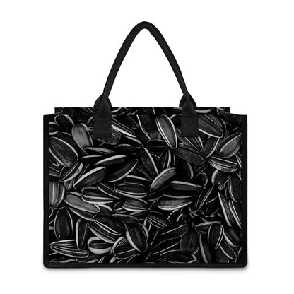 Sunflower Seeds Print Canvas Tote Bag