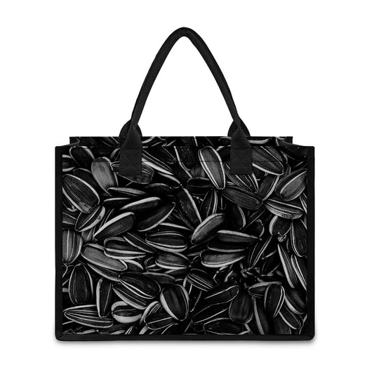 Sunflower Seeds Print Canvas Tote Bag