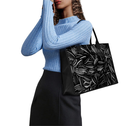 Sunflower Seeds Print Canvas Tote Bag