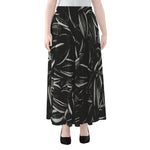 Sunflower Seeds Print Chiffon Maxi Skirt
