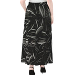 Sunflower Seeds Print Chiffon Maxi Skirt