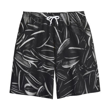 Sunflower Seeds Print Cotton Shorts