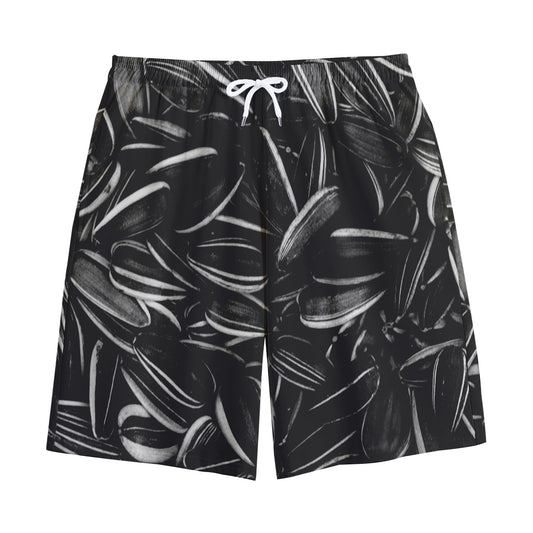 Sunflower Seeds Print Cotton Shorts