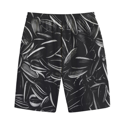 Sunflower Seeds Print Cotton Shorts