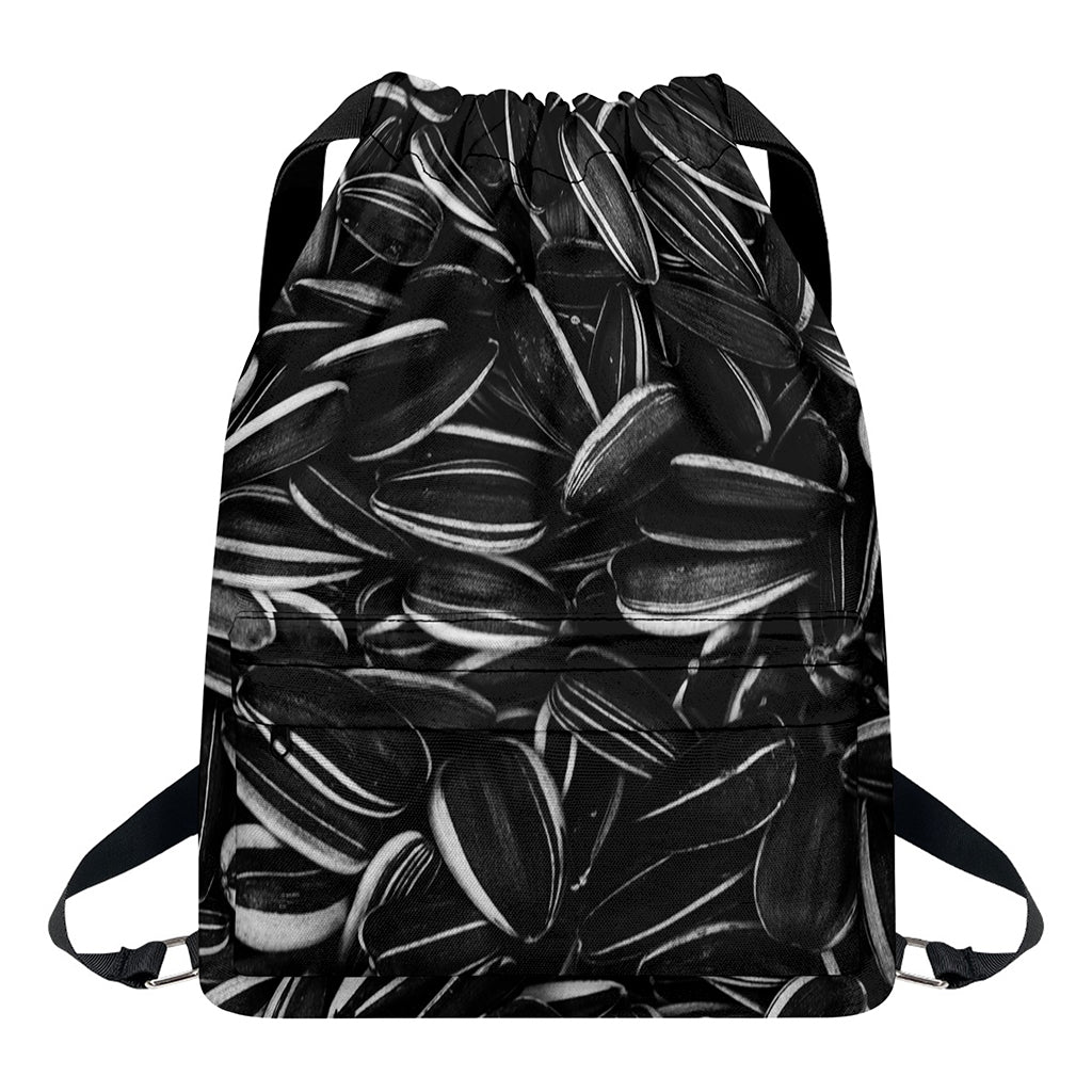 Sunflower Seeds Print Drawstring Backpack