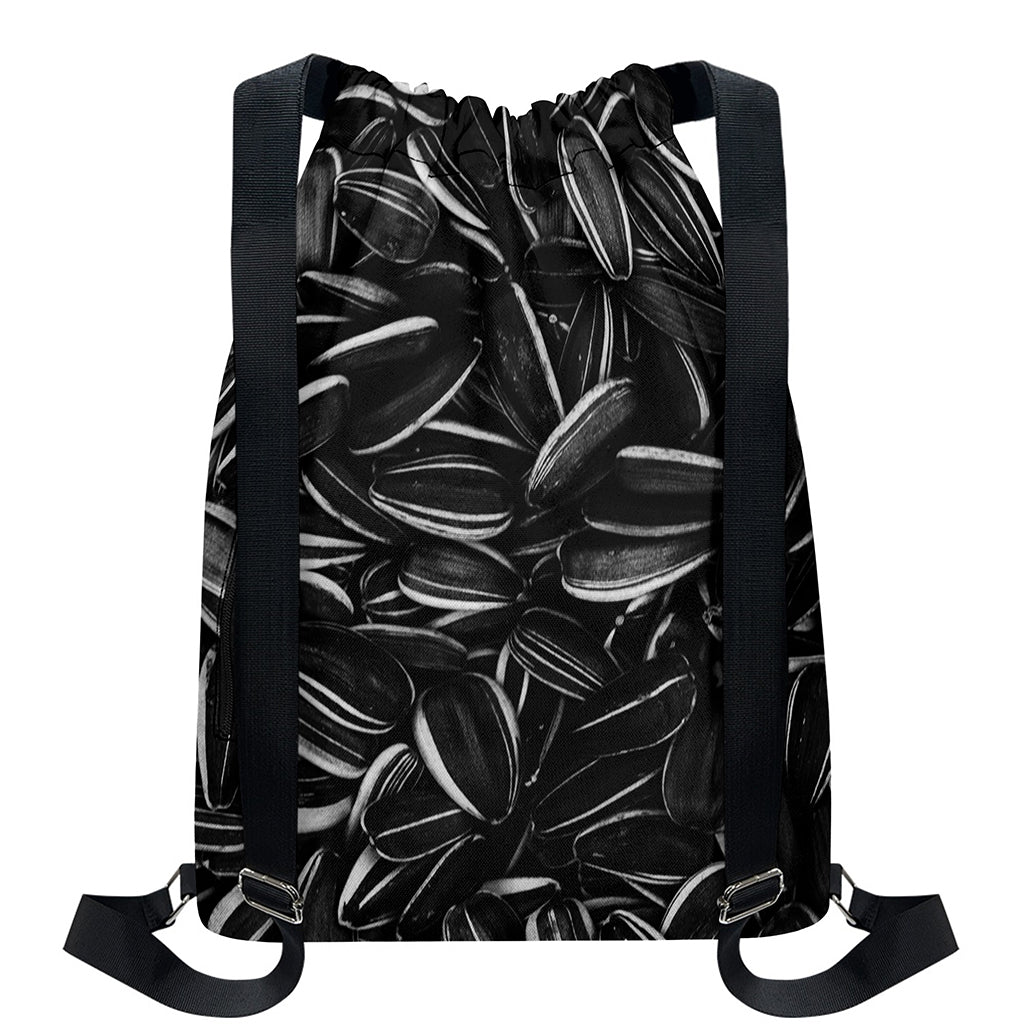 Sunflower Seeds Print Drawstring Backpack