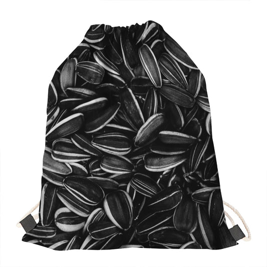 Sunflower Seeds Print Drawstring Bag