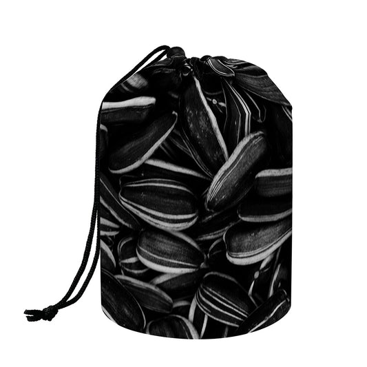 Sunflower Seeds Print Drawstring Makeup Bag